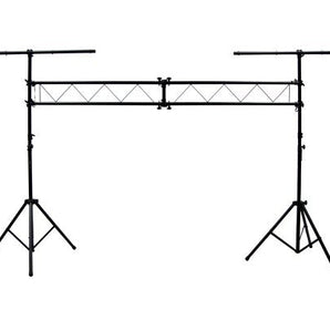 Mr Dj 10 Feet Portable DJ Lighting Truss Stand Trussing System with Dual Tripod Stand and T-bar for Stage Lighting