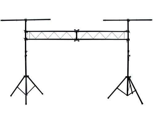 Mr Dj 10 Feet Portable DJ Lighting Truss Stand Trussing System with Dual Tripod Stand and T-bar for Stage Lighting