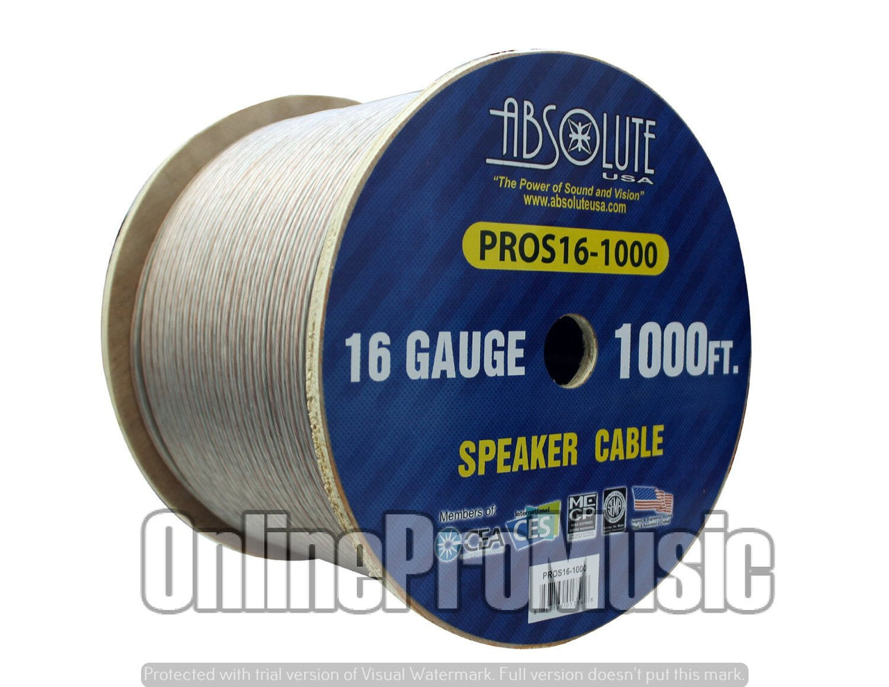 Absolute USA PROS161000 16 Gauge Speaker Wire