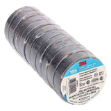 3M 165 Temflex Black Electrical Tape roll 3/4 inch x 60 ft for general use and insulation.