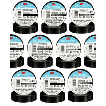 3M Temflex 165 vinyl electrical tape roll, 3/4" x 60', ideal for insulation and repairs, electrical tape.