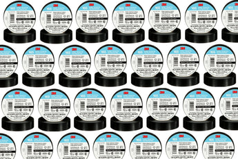 3M Temflex 165 vinyl electrical tape roll, 3/4 in x 60 ft, black insulated tape for general use.