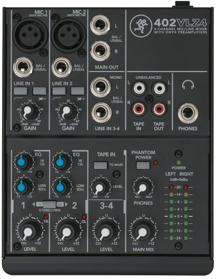 Mackie 402VLZ4 4-channel Ultra Compact Mixer with High Quality Onyx Preamps