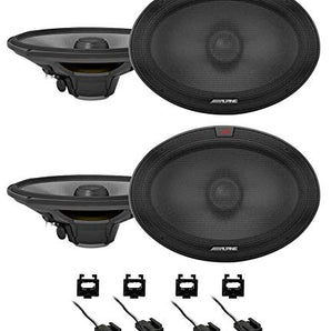 Alpine R2-S69 6x9" Front+ Rear Speaker Replacement Kit Fit 2001-2006 Dodge Stratus