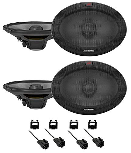Alpine R-S69.2 6x9" Front+ Rear Speaker Replacement Kit For 2001-2006 Dodge Stratus