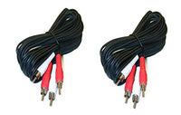 Thumbnail for 2 Pack, 12 Feet 2 RCA Male to Male Audio Cable (2 White/2 Red Connectors)