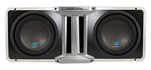 2 Alpine S-SB10V Loaded 10" 600W S-W10D4 Ported Sub Box + KTA-30MW Amplifier