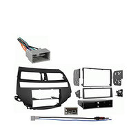 Thumbnail for Compatible with Honda Accord Crosstour 2010 2011 2012 w Auto Climate Stereo Harness Radio Dash Kit