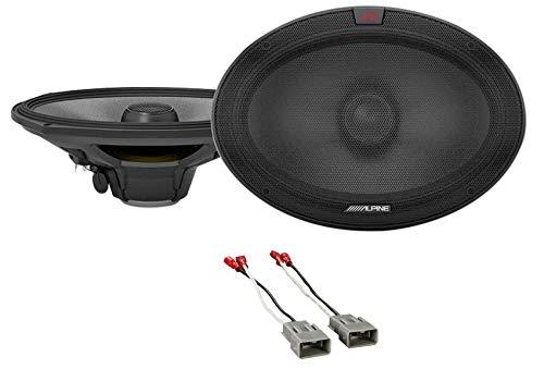 Alpine R-S69.2 600W Peak, 200W RMS R-Series 6x9 Inch Coaxial 2-Way Speakers Bundle with METRA 72-7800 Speaker Connector Harness For 1986-2011 Honda Civic