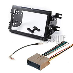 Absolute USA Compatible Fit Ford F-250 F-350 F-450 F-550 2005 2006 2007 Double DIN Stereo Harness Radio Dash Kit (ABS95-5812)