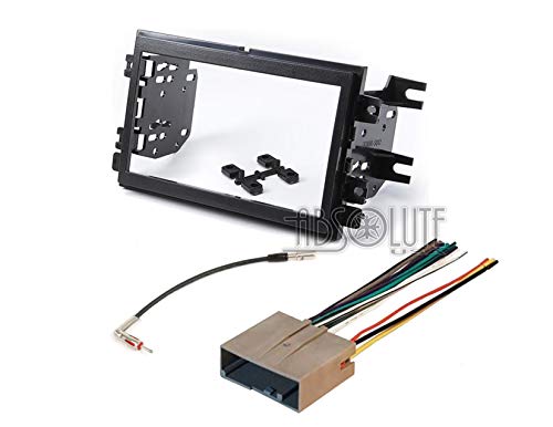 Absolute USA Compatible with Ford F-250 F-350 F-450 F-550 2005 2006 2007 Double DIN Stereo Harness Radio Dash Kit (ABS95-5812)