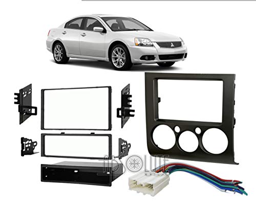 Absolute USA ABS99-7012 Fits Mitsubishi Galant 2004 2005 2006 2007 2008 2009 2010 2011 2012 2013 w Auto Climate Control Stereo Harness Radio Dash Kit