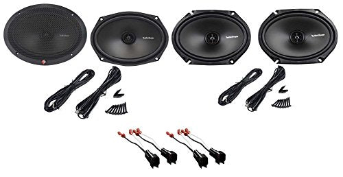 Car Front+Rear Rockford Fosgate Speaker Replacement For 2003-2011 Lincoln Town