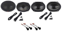 Thumbnail for Rockford Fosgate R168X2 6x8 Inch x 2 + 2 METRA 72-5600 Front+Rear Speaker Replacement For 2003-2011 Lincoln Town
