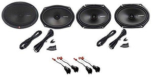 Front+Rear Rockford Fosgate Speaker Replacement For 2004-2007 Mercury Monterey