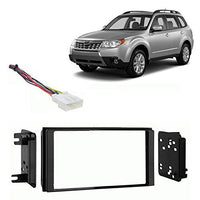 Thumbnail for Compatible with Subaru Forester 2009 2010 2011 2012 2013 Without OE NAV Double DIN Stereo Harness Radio Dash Kit