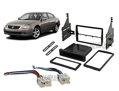 Absolute USA ABS99-7419 Fits Nissan Altima 2005 2006 Single DIN Stereo Harness Radio Install Dash Kit Package