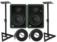 Thumbnail for Mackie CR4-X Pair Multimedia Studio Monitors and Adjustable Stable Stands with 2 Cable Set