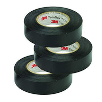 Thumbnail for 3M Temflex Vinyl Electrical Tape, 1700, 3/4 in x 60 ft, Black 1.5core, 3 Count