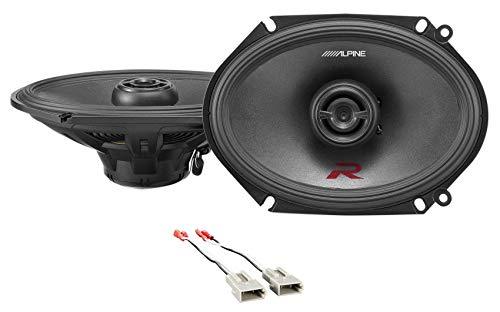 Alpine R-S68 6x8" 2-Way Car Stereo Speakers Totaling 600 Watts Type-R RS68 Bundle With METRA 72-5512 Speaker Wire Harness Connector Compatible With 97-01 Mercury Mountaineer