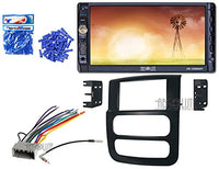 Thumbnail for Absolute ABS95-6522B Bundle for Dodge Ram Pickup 1500 2002-2005 Double DIN Stereo Harness Radio Install Dash Kit