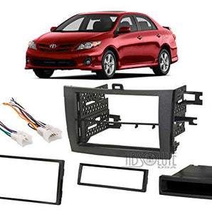 Absolute USA ABS99-8223 Compatible Toyota Corolla 2009 2010 2011 Single DIN Stereo Harness Radio Install Dash Kit