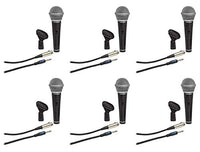 Thumbnail for (6) Samson R21S Dynamic Handheld Microphones+Mic Clips+Cables+3.5mm adapters