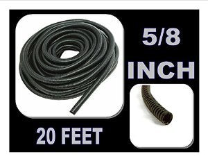 American Terminal 20 FT 5/8" INCH Split Loom Tubing Wire Conduit Hose Cover Auto Home Marine Black