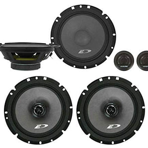 Alpine SXE-1751S 6.5" 280w Component + SXE1726S 6.5" 220W Car Audio Coaxial Speakers