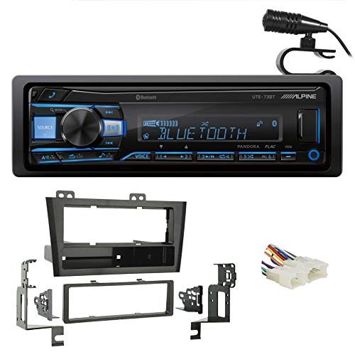 1-Din Alpine Digital Media Bluetooth Stereo Receiver + Metra 99-8211 Dash Kit For 2000-2004 Toyota Avalon