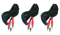 Thumbnail for 3 pack, 12 Feet 2 RCA Male to Male Audio Cable (2 White/2 Red Connectors)