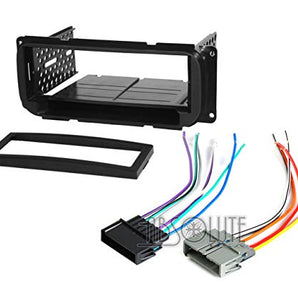 Absolute USA ABS99-6501-2 Fits Jeep Cherokee 1997-2001 Single DIN Stereo Harness Radio Install Dash Kit Package