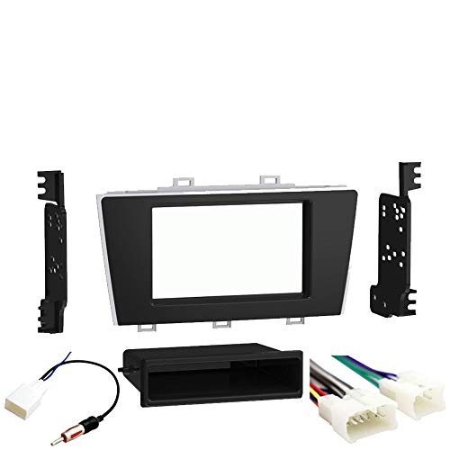 Metra 99-8909 Single DIN Radio Stereo Kit Bundled with 70-1761 Aftermarket Radio Harness & 40-LX11 Aftermarket Radio Antenna Adapter Compatible with Subaru Outback 2018