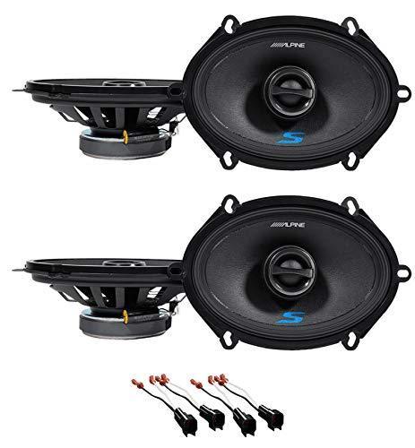 2 Alpine S-S57 5x7 Front + Rear Speaker Replacement For 2001-05 Ford Explorer Sport Track