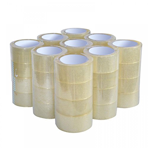 36 Rolls Clear Carton Shipping Box Sealing Packing Tape, 2" x 110 Yards 330' Ft, Heavy Duty Transparent Tape, Designed for Office, Home or Commercial Use (36 Rolls / 2" Wide (Clear))