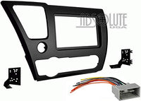 Thumbnail for Absolute ABS95-7882B Bundle for Honda Civic 2013 2014 Double DIN Stereo Harness Radio Install Dash Kit Package