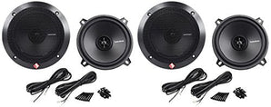 2 Pairs Rockford Fosgate R1525X2 5.25" 2-Way 320 Watt Total Car Audio Speakers