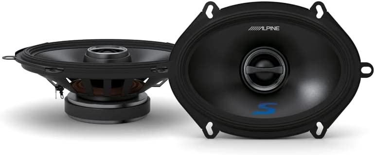 Alpine BBX-F1200 Amplifier with Two Pair Of Alpine S-S57 5X7/6X8" Coax Speakers, and Wiring Kit