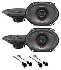 Thumbnail for 2 Alpine R 6x8 Front+Rear Speaker Replacement For 1999-2004 Ford F-250/350/450/550