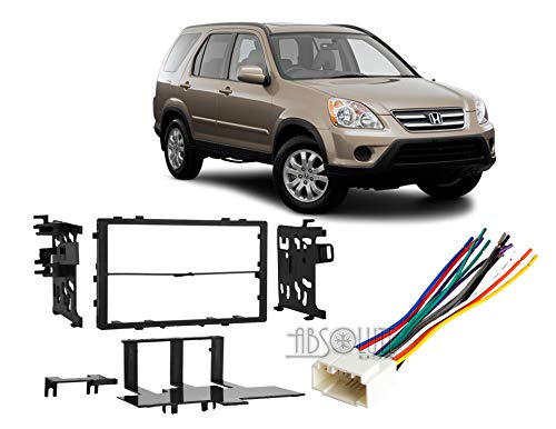 Absolute USA ABS95-7801 Fits Honda CRV 1999-2006 Double DIN Aftermarket Stereo Harness Radio Install Dash Kit