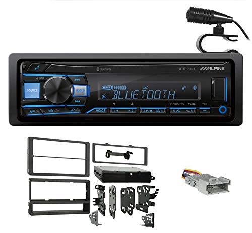 Alpine UTE-73BT Digital Media Bluetooth Stereo Receiver+Metra 99-8205 For 2003-2004 Toyota Matrix