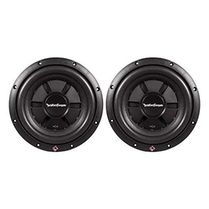 (2) Rockford Fosgate R2SD4-10 10" 800 watt Prime R2 Dual 4 Ohm Voice Coil Shallow Subwoofers Stamped Solid-steel Frame - Mica-injected Polypropylene Woofer Cone with Poly-foam Surround