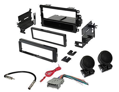 American Terminal GMK420 Single DIN Dash Kit for Select 1995-2008 GM/Chevrolet/Honda/Isuzu/Suzuki Vehicles + Tweeter