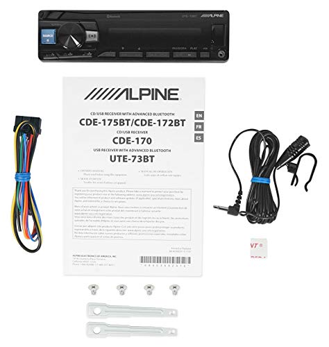 ALPINE UTE-73BT Digital Media Advanced Bluetooth Car Stereo Receiver+ Metra 99-7894 1999-2002 Honda Accord In-Dash Mounting Mulit-Kit