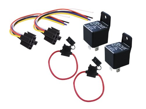 Absolute USA RLS125-2 + SRS105-2 + FATC-2<br/>2 In-line ATC Fuse Holder, 2 Bosch / Tyco Style 5 Pin Relay RLS125 12 VCD Automotive Relay SPDT 30/40A and 2 SRS105 12 VDC 5-Pin Relay Socket