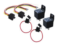 Thumbnail for Absolute USA RLS125-2 + SRS105-2 + FATC-2<br/>2 In-line ATC Fuse Holder, 2 Bosch / Tyco Style 5 Pin Relay RLS125 12 VCD Automotive Relay SPDT 30/40A and 2 SRS105 12 VDC 5-Pin Relay Socket