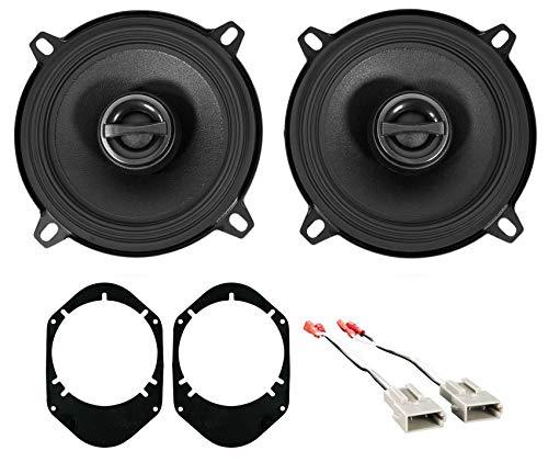 ALPINE S-S50 170 Watt 5.25" 5 1/4" Coaxial 2-Way Speaker Bundle With METRA 72-5512 Wire Harness & METRA 82-5600 5.25" To 6 x 8" Speaker Brackets Compatible With 1997-1998 Ford Expedition