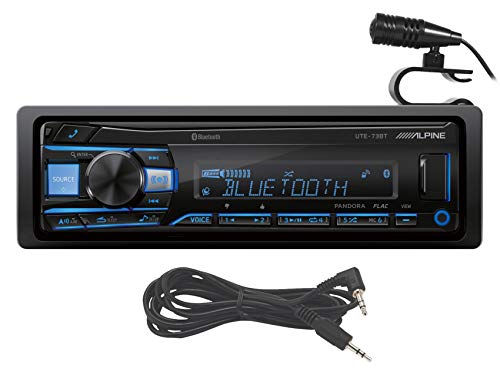 ALPINE UTE-73BT Digital Media Bluetooth Car Stereo Receiver w/USB+AUX Cable
