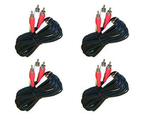 Thumbnail for 4 pack, 12 Feet 2 RCA Male to Male Audio Cable (2 White/2 Red Connectors)