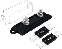 Thumbnail for American Terminal ANL Fuse Power Distribution Holder with 2pcs 150A ANL Fuse, Clear Cover for RV Car Audio